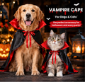 Pet Vampire Halloween Cape - Adjustable Costume for Dogs & Cats