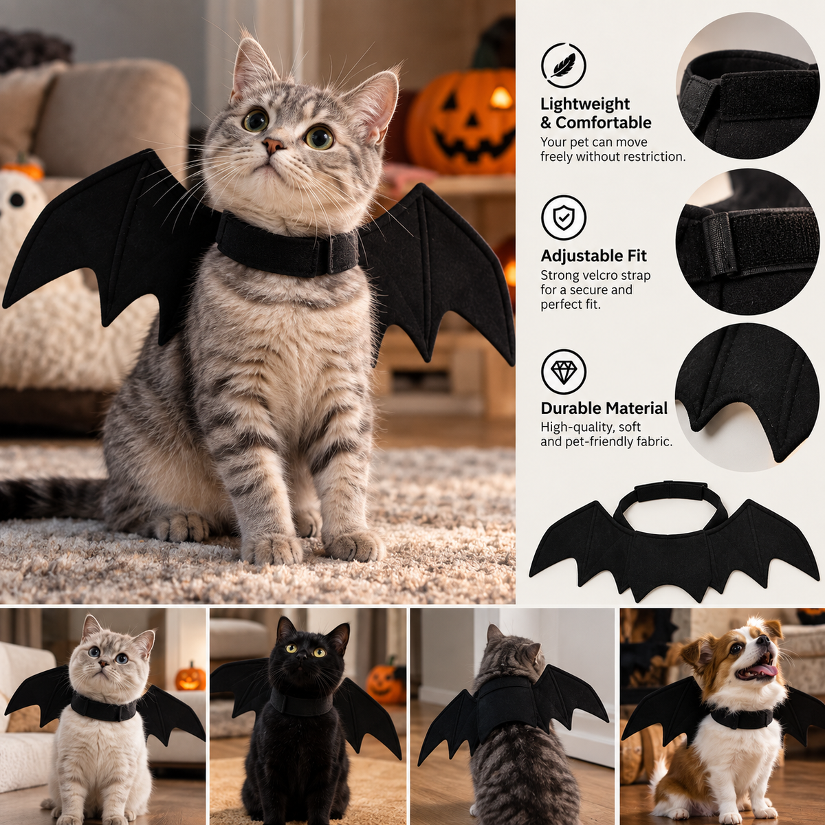 Bat Wings Costume for Cats