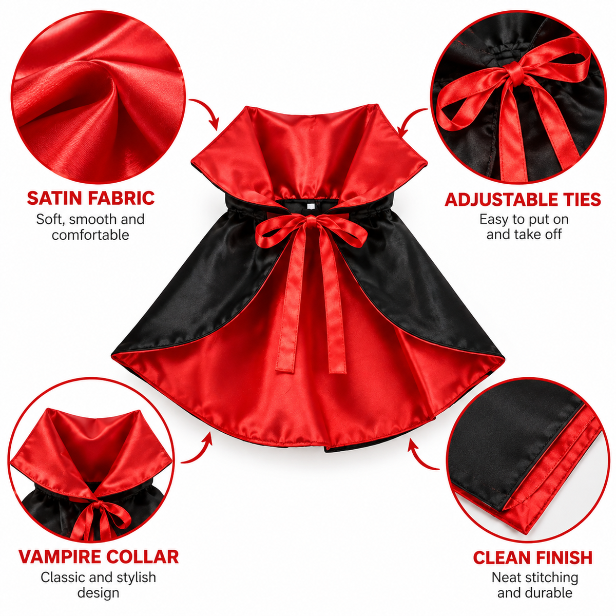 Vampire Cape for Cats & Dogs