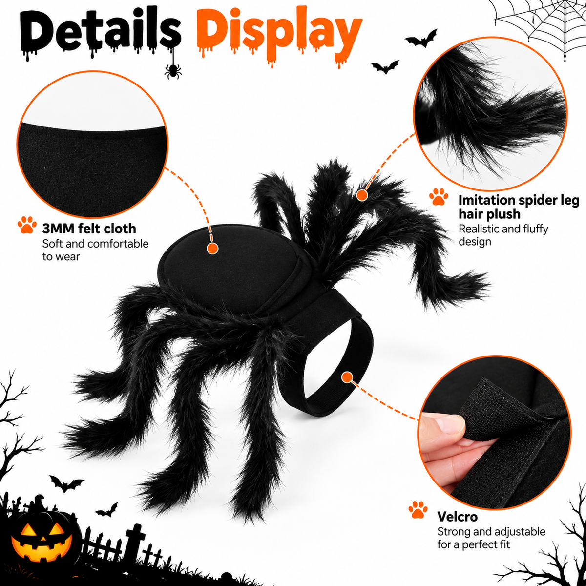 Funny Spider Costume for Cats & Dogs
