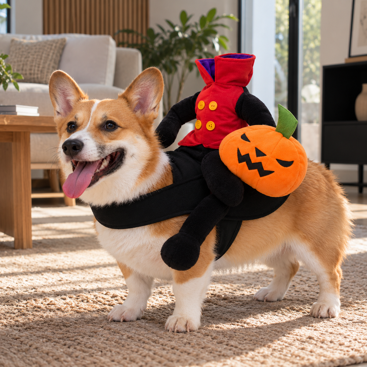 Pumpkin Rider Costume for Cats & Dogs